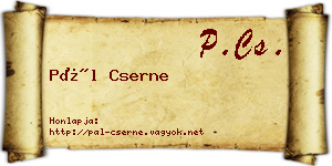 Pál Cserne névjegykártya